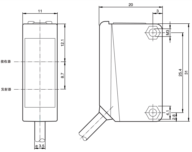 漫反射光電傳感器ML100-8-H-350-RT/102/115(圖2) 漫反射光電傳感器ML100-8-H-350-RT/102/115(圖2)