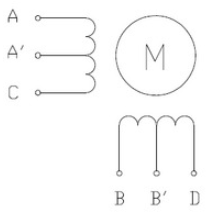 三洋兩線\四線和六線雙極步進電機接線圖(圖2)