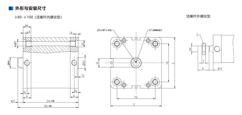 雙作用緊湊型氣缸DN-20-30-M-CP-S(DN)系列(圖4)