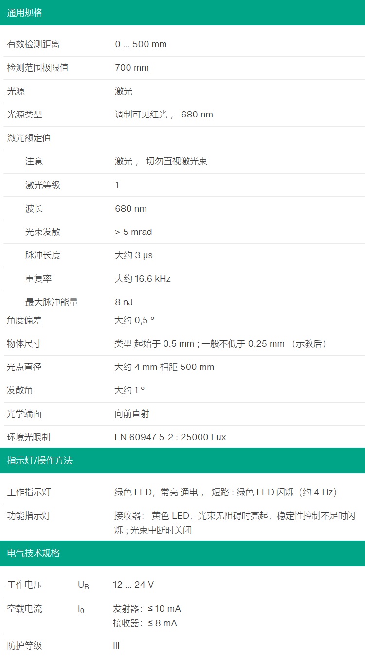 對(duì)射型光電傳感器OBE500-R3F-SE0-L(成對(duì))(圖2) 對(duì)射型光電傳感器OBE500-R3F-SE0-L(成對(duì))(圖2)