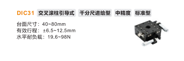 DIC31手動位移滑臺(圖2) DIC31手動位移滑臺(圖2)