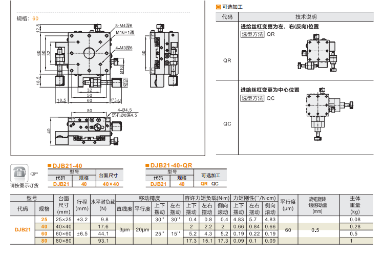 標準型EJB21/DJB21手動位移滑臺(圖5) 標準型EJB21/DJB21手動位移滑臺(圖5)