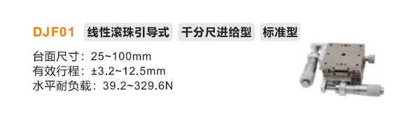 標準型DJF01手動位移滑臺(圖2) 標準型DJF01手動位移滑臺(圖2)