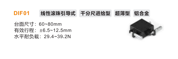 超薄型DIF01手動位移滑臺(圖2) 超薄型DIF01手動位移滑臺(圖2)