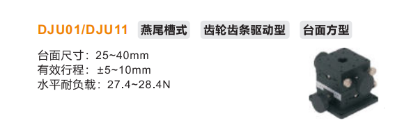 臺面方型DJU01/DJU11手動位移滑臺(圖2) 臺面方型DJU01/DJU11手動位移滑臺(圖2)