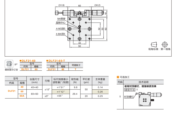 360°手動(dòng)調(diào)節(jié)千分尺進(jìn)給DLF01/DLF11/DLF21手動(dòng)位移滑臺(tái)(圖7)